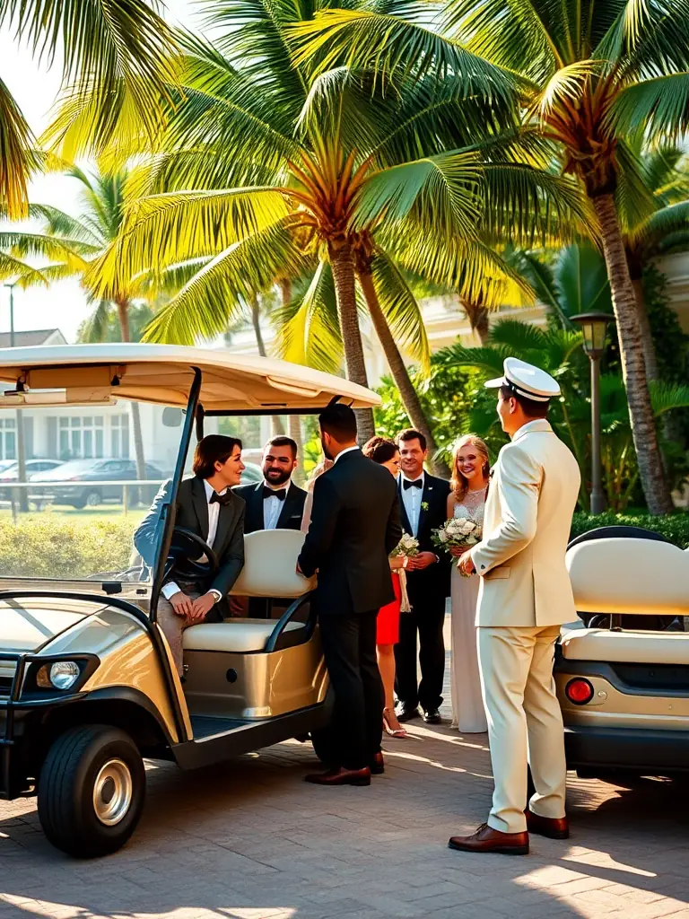 A concierge arranging transportation for wedding guests, ensuring a seamless and stress-free experience.